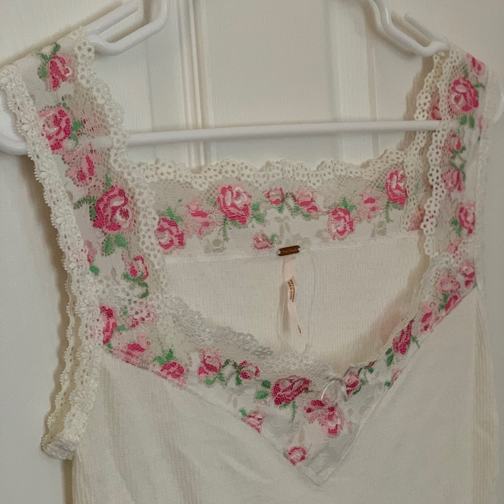 Free People boho rose detailed tank
